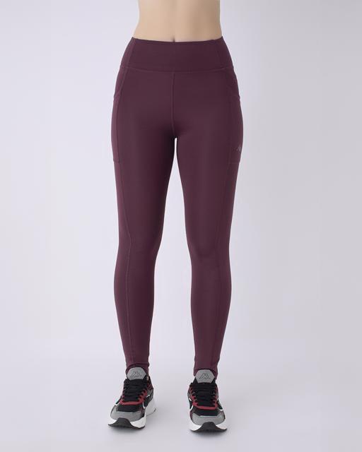 Kırmızı Logo Maia Kadın Bordo Skin Fit Tayt - KAPPA® Türkiye