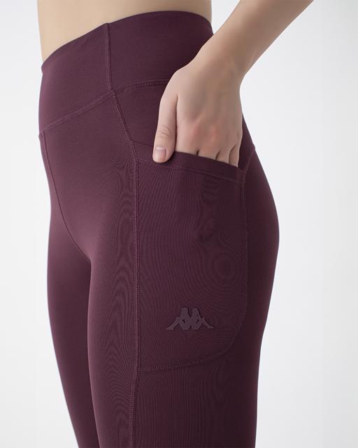Kırmızı Logo Maia Kadın Bordo Skin Fit Tayt - KAPPA® Türkiye