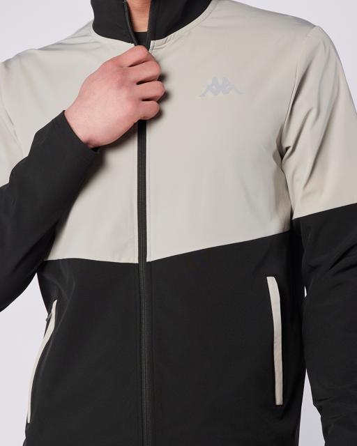 Siyah Midtown Full Zip Erkek Siyah-Gri Regular Fit Fermuarlı Eşofman Üstü - KAPPA® Türkiye