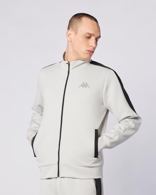 Gri Moste Full Zip Erkek Gri Regular Fit Fermuarlı Eşofman Üstü - KAPPA® Türkiye