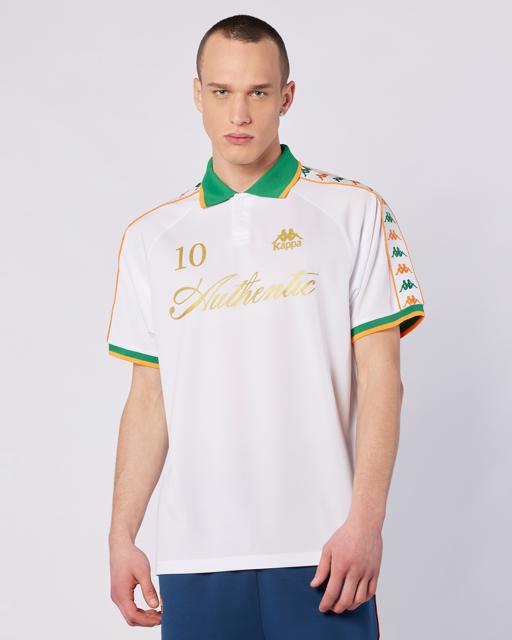 Beyaz 222 Banda Notilox Tur Unisex Beyaz-Yeşil Regular Fit Forma - KAPPA® Türkiye