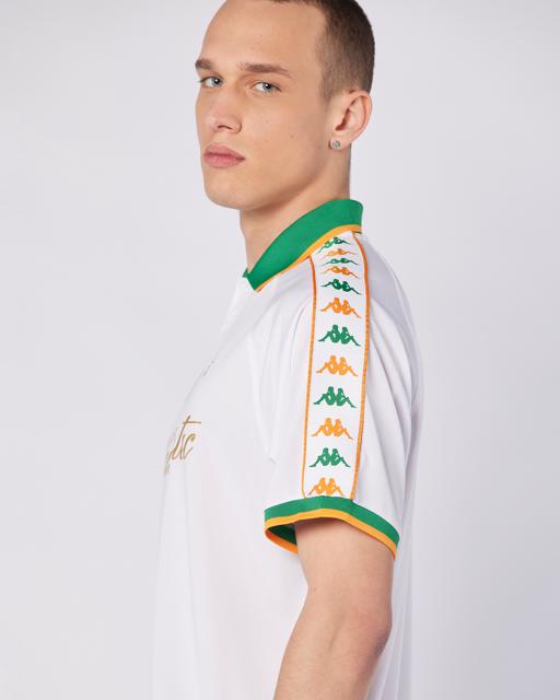 Beyaz 222 Banda Notilox Tur Unisex Beyaz-Yeşil Regular Fit Forma - KAPPA® Türkiye