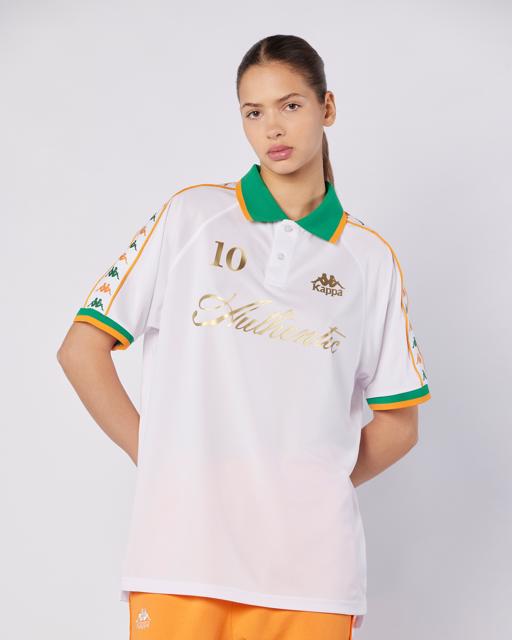 Beyaz 222 Banda Notilox Tur Unisex Beyaz-Yeşil Regular Fit Forma - KAPPA® Türkiye