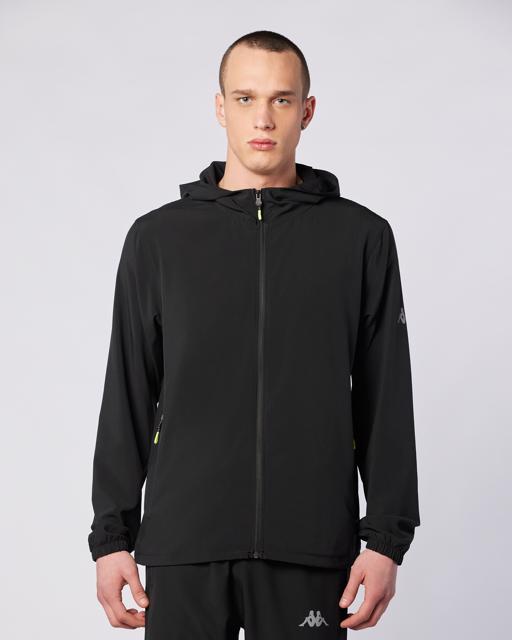 Siyah Fastina Full Zip Erkek Siyah Regular Fit Fermuarlı Eşofman Üstü - KAPPA® Türkiye