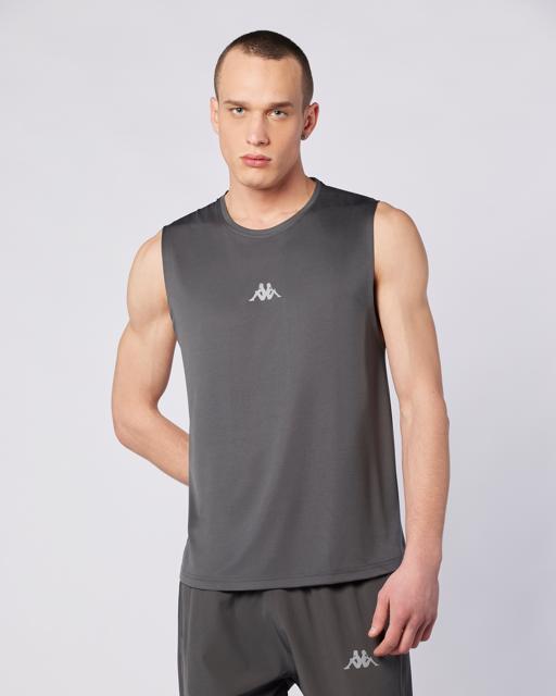 Gri Fastina Tank Erkek Gri Regular Fit Atlet - KAPPA® Türkiye