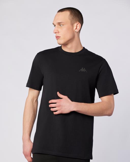 Siyah Sarey Tee Erkek Siyah Regular Fit Tişört - KAPPA® Türkiye