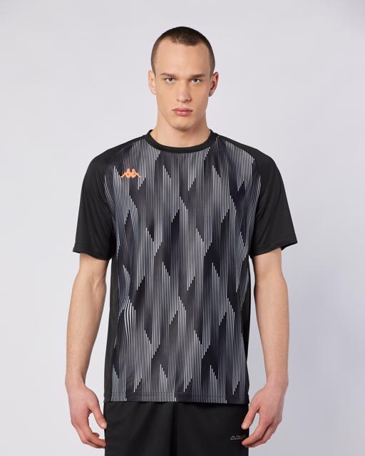 Siyah Gilon Tur Erkek Siyah-Gri Regular Fit Tişört - KAPPA® Türkiye