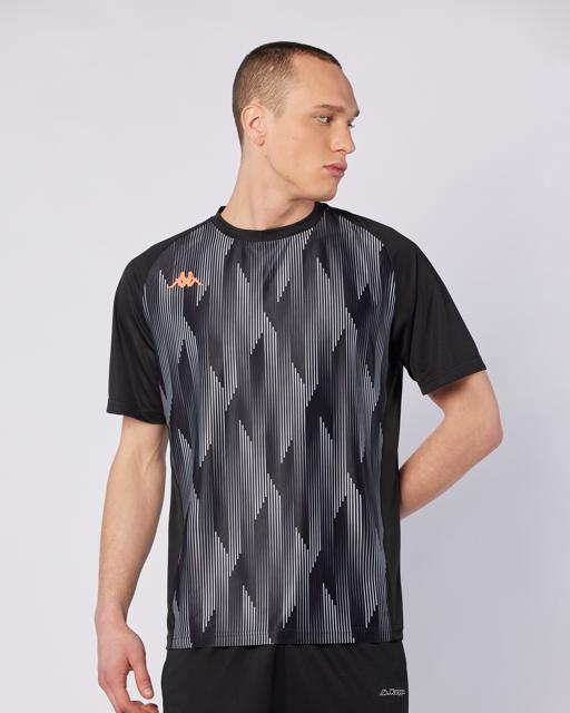 Siyah Gilon Tur Erkek Siyah-Gri Regular Fit Tişört - KAPPA® Türkiye