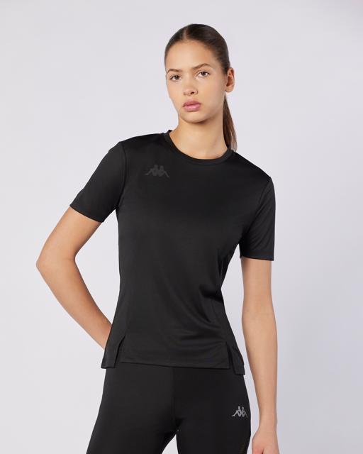 Siyah Eria Tur Kadın Siyah Regular Fit Tişört - KAPPA® Türkiye