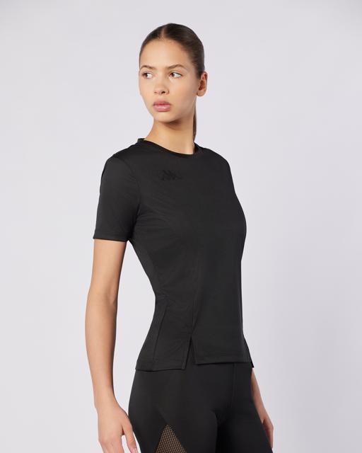 Siyah Eria Tur Kadın Siyah Regular Fit Tişört - KAPPA® Türkiye