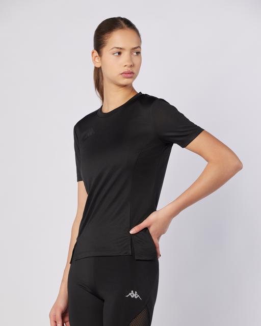 Siyah Eria Tur Kadın Siyah Regular Fit Tişört - KAPPA® Türkiye