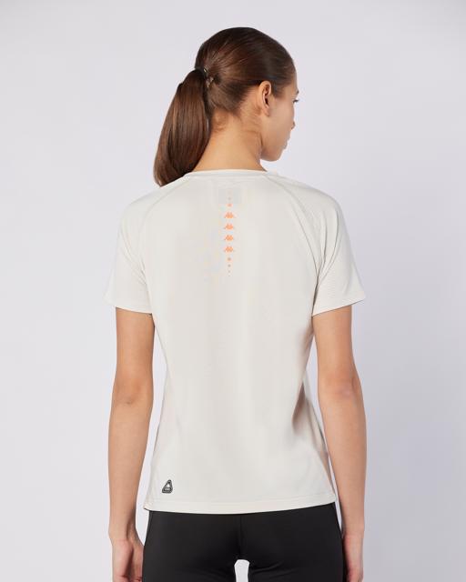 Gri Fiba Tur Kadın Beyaz Regular Fit Tişört - KAPPA® Türkiye